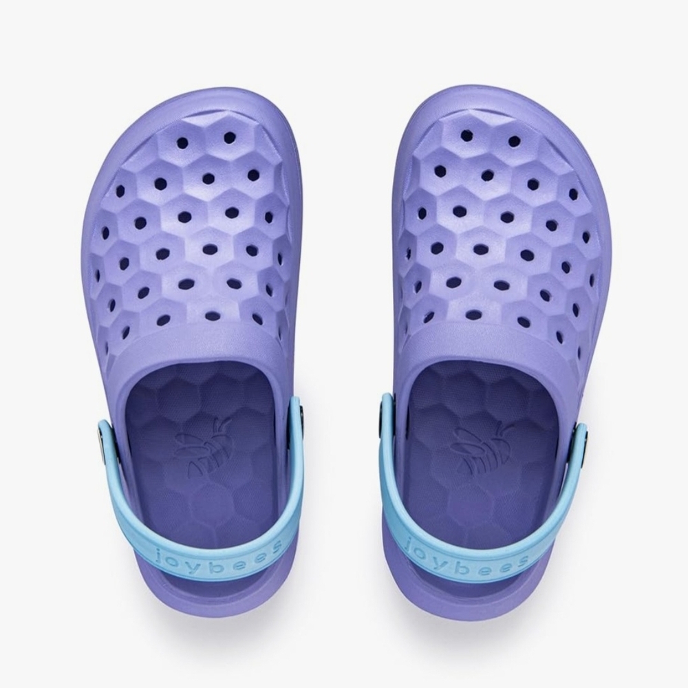📢 NWT Joybees Kids Purple Clogs with Light Blue Strap (Size: 11c)